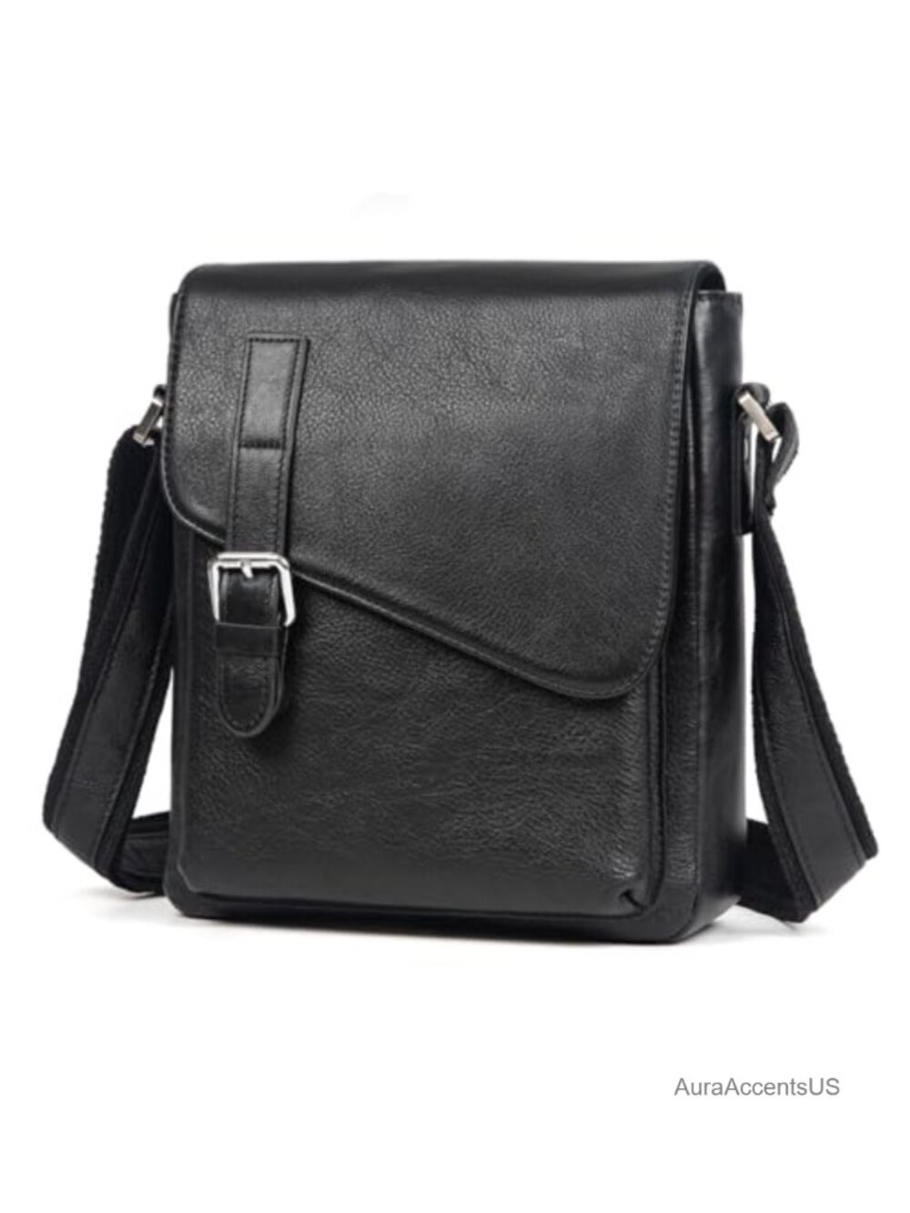 Genuine Cowhide Leather Messenger Crossbody Bag Fits 11.5" Tablet Work Travel